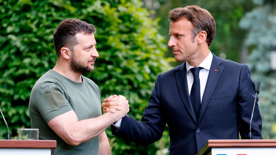 Wolodymyr Selenskyj und Emmanuel Macron