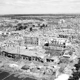 Die durch ein Erdbeben zerstörte Stadt Tangshan