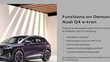 Functions on Demand im Audi Q4 e-tron