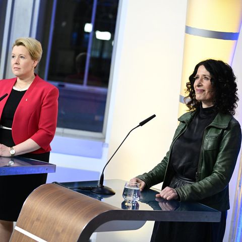 Noch unentschieden: Franziska Giffey und Bettina Jarasch kämpfen um den zweiten Platz