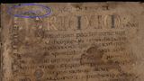 Schriftzug auf Seite 1 der MS. Selden Supra 30