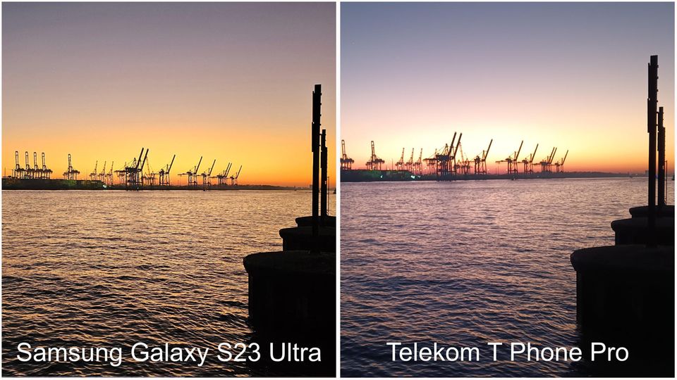 Vergleich Samsung Galaxy S23 Ultra gegen Telekom T Phone Pro - Sonnenuntergang