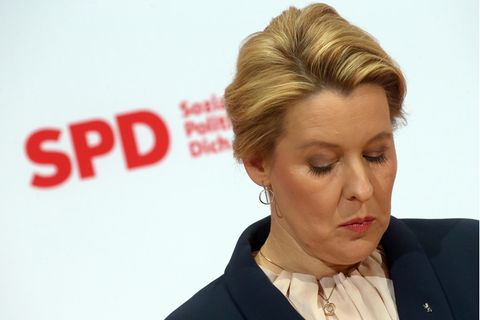 Franziska Giffey, Regierende Bürgermeisterin von Berlin, bei einer Pressekonferenz nach der Berlin-Wahl