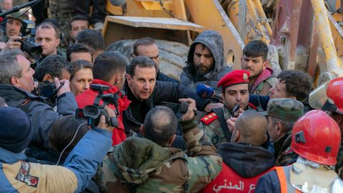 Baschar al-Assad im Erdbebengebiet