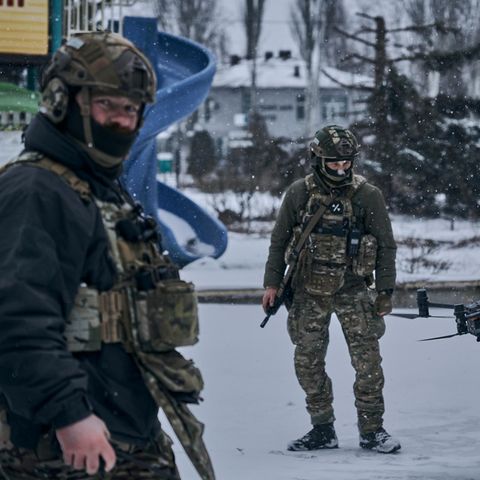 Ukrainische Soldaten Bachmut