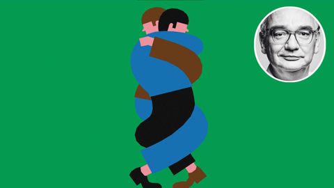 Illustration zwei sich umarmender Menschen