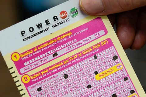Angekreuzter Powerball-Lottoschein