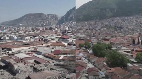 Vorher-Nachher-Videos zeigen Ausmaß der Zerstörung im Erdbebengebiet