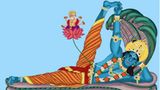 Illustration der Unendlichkeitshaltung im Yoga