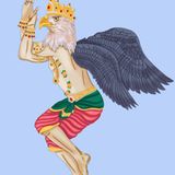 Illustration der Adler-Pose im Yoga