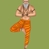 Illustration der Baum-Haltung im Yoga