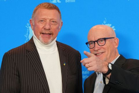 Boris Becker und der Regisseur und Drehbuchautor Alex Gibney