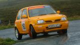 Auch ein weiterer beliebter Kompaktwagen wird schon 30 Jahre alt: Es ist der Nissan Micra B, hier im Rallye-Outfit.