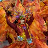 Karneval Brasilien oranger Stoff