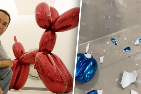 Jeff Koons: Sammlerin schubst 40.000-Euro-Skulptur von der Vitrine – nur noch Scherben übrig