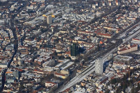 Luftbild von Lörrach in Baden-Württemberg