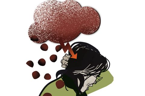 Illustration Diagnose zum Thema Kopfschmerzen