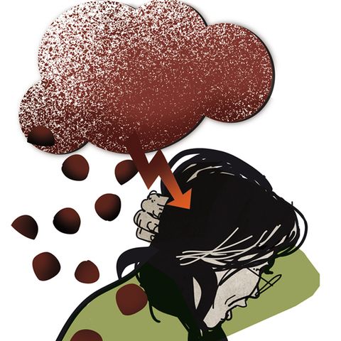 Illustration Diagnose zum Thema Kopfschmerzen