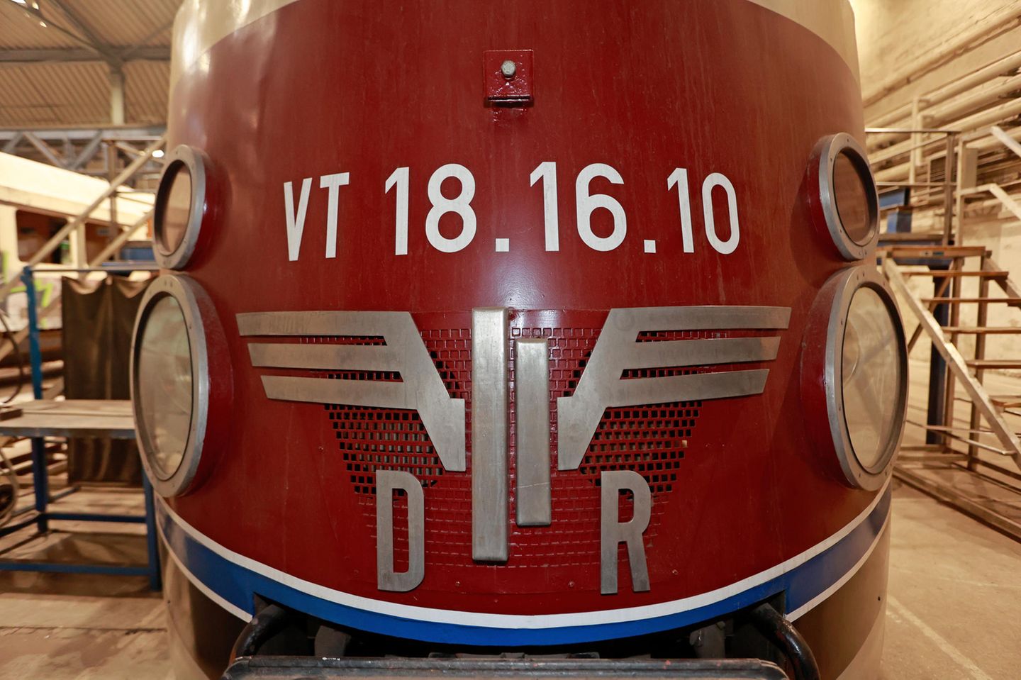 So sieht die fertige Bahn von vorne aus.