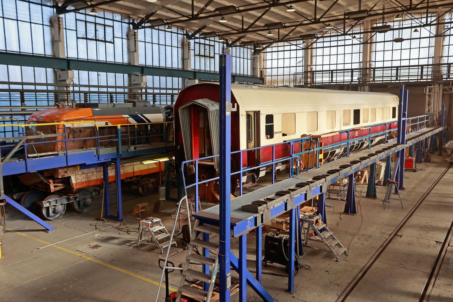 Ein Blick auf den Waggon im Ganzen.