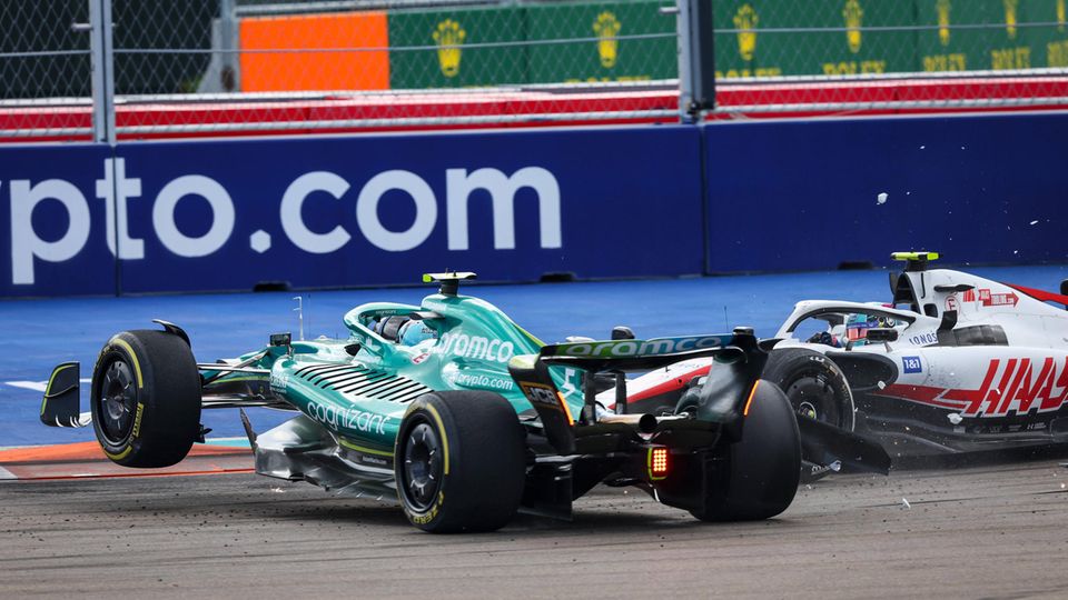 The crash with Sebastian Vettel
