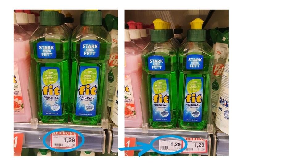 Customer annoyance: From advertising, but not cheaper Advertised, but not cheaper at all