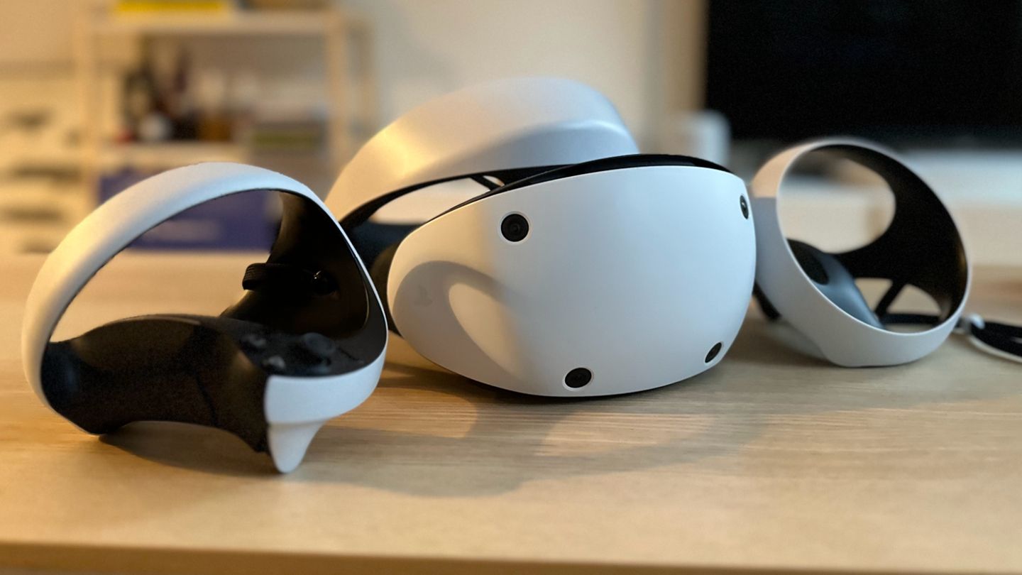 Neue VR-Brille für die PS5: Die Playstation VR 2 besteht aus der Brille sowie zwei Controllern