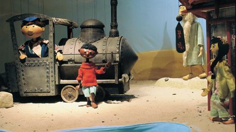 Im Museum der Augsburger Puppenkiste sind frühe Versionen der Figuren zu sehen:  Lokomotivführer Lukas und Jim Knopf