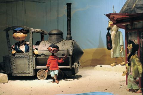 Im Museum der Augsburger Puppenkiste sind frühe Versionen der Figuren zu sehen:  Lokomotivführer Lukas und Jim Knopf