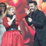 Lebensfreude pur: Giovanni Zarrella kommt für die letzten Töne von Maite Kellys "Ich brauch' einen Mann" auf die Bühne