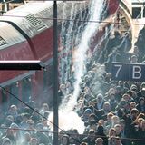 Pyrotechnik am  Hamburger Hauptbahnhof