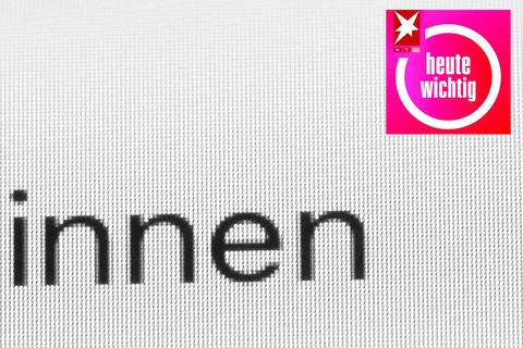 Das Wort *innen auf einem Bildschirm