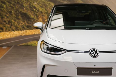 Der ID.3 Facelift bei der Vorstellung in Hannover.