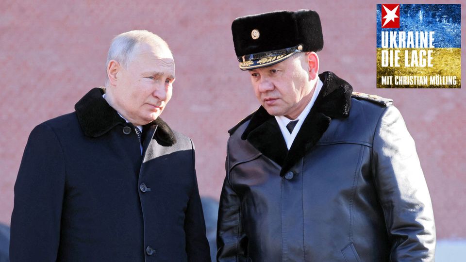 Russlands Präsident Wladimir Putin und sein Verteidigungsminister Sergej Schoigu