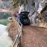 Am Ende steckte der Wagen auf dem Weg fest