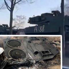Leopard-Panzer nach angeblichen Abschuss und mit Nazi-Code bemalt