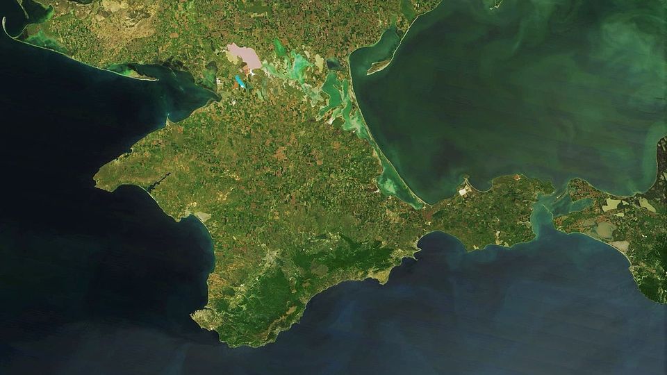 Satellitenaufnahme der Halbinsel Krim