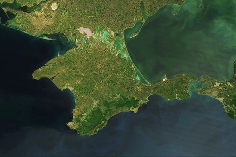 Satellitenaufnahme der Halbinsel Krim