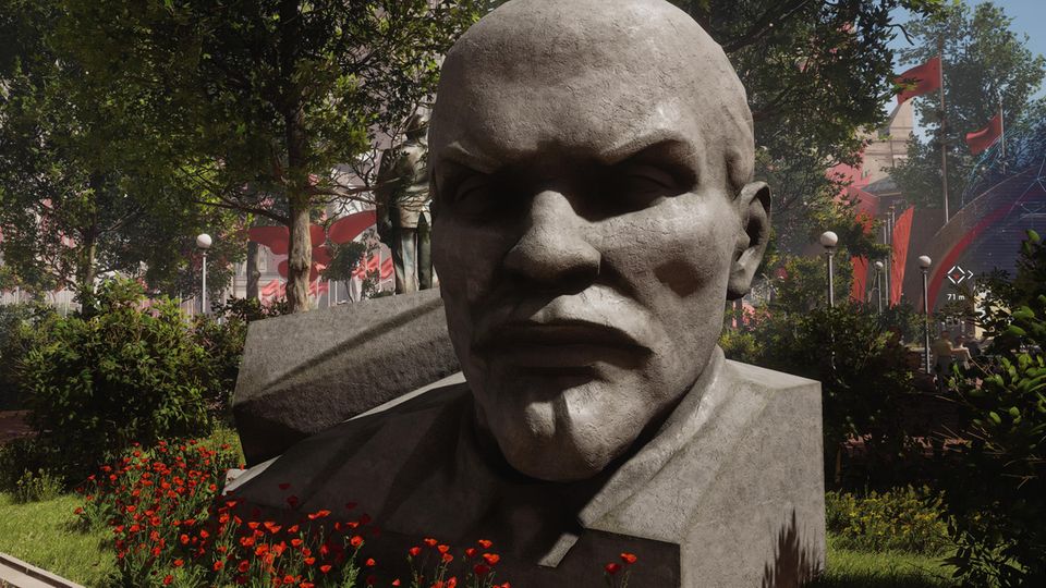 Wenn einer auch im fiktiven Sowjetreich nicht fehlen darf, dann er: Wladimir Iljitsch Lenin. 