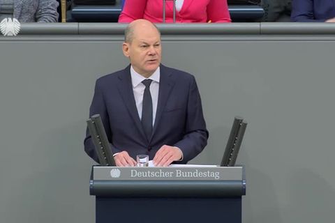 Video: Scholz zur Ukraine: "Friedensliebe heißt nicht Unterwerfung"