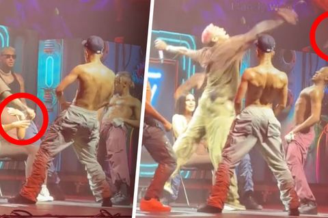 Chris Brown wirft Handy seines Fans von der Bühne