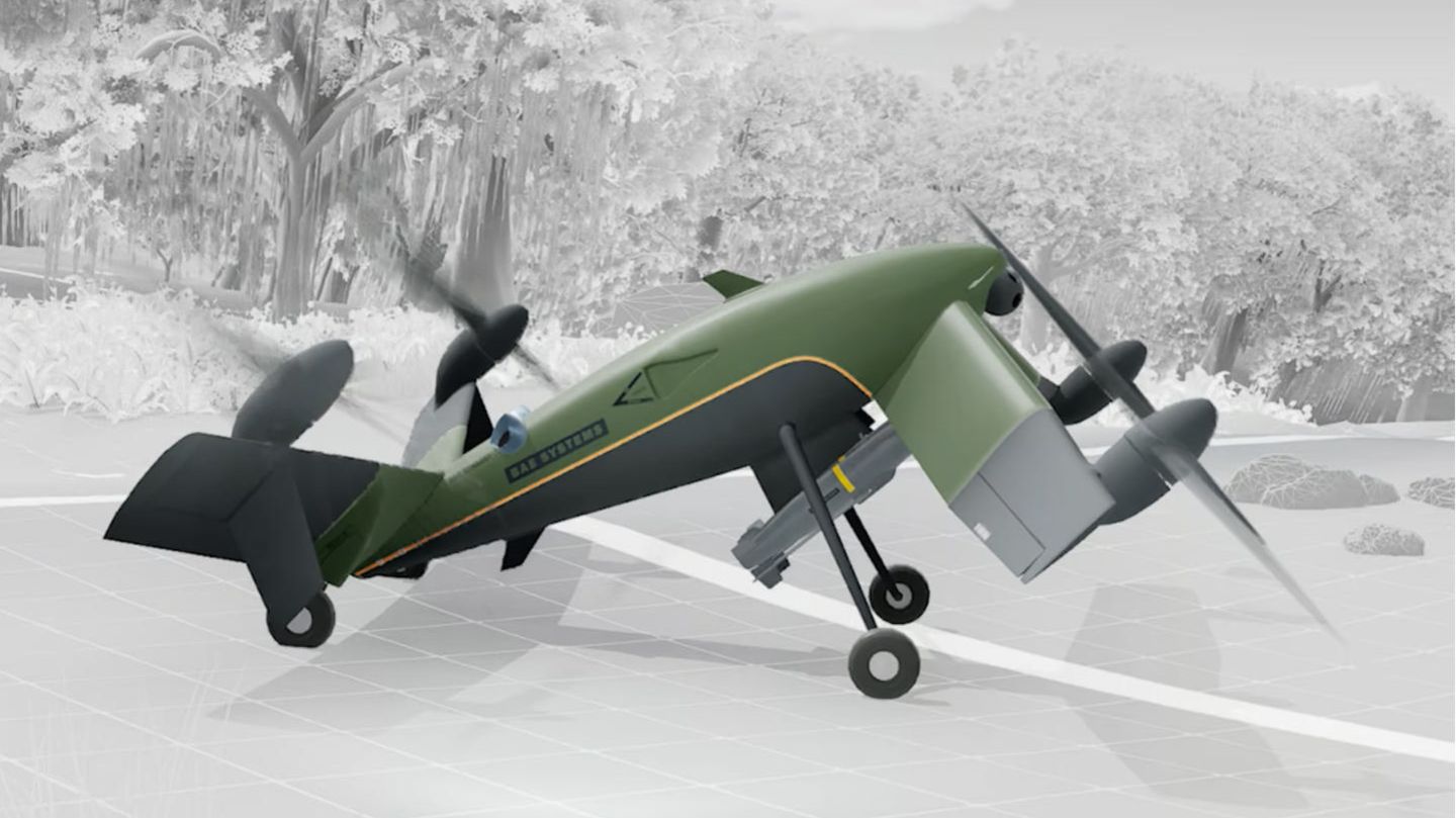 Strix Battle Drone décolle et atterrit sur ses fesses