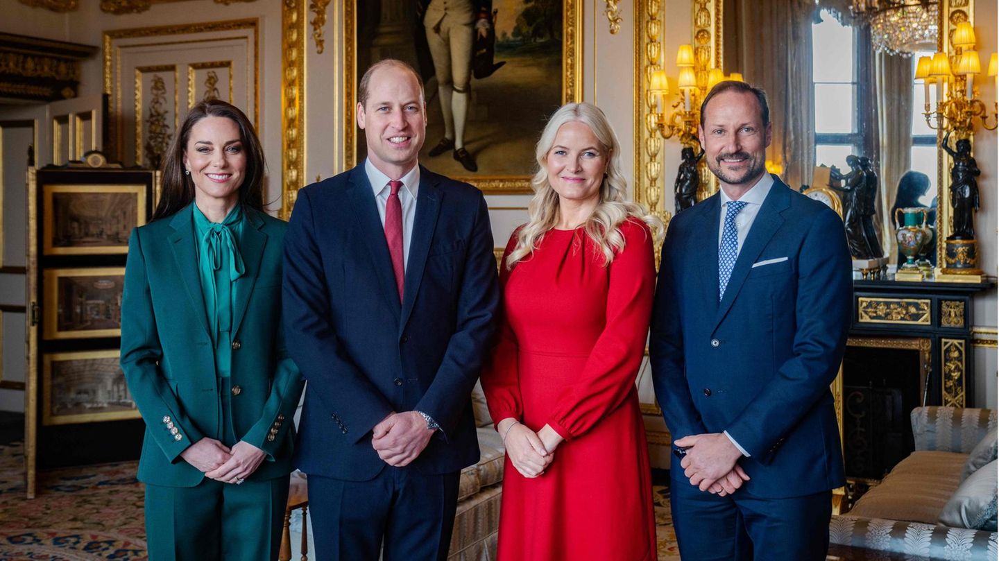 Das norwegische Kronprinzenpaar zu Besuch bei den britischen Royals im Kensington Palast