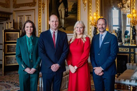 Das norwegische Kronprinzenpaar zu Besuch bei den britischen Royals im Kensington Palast