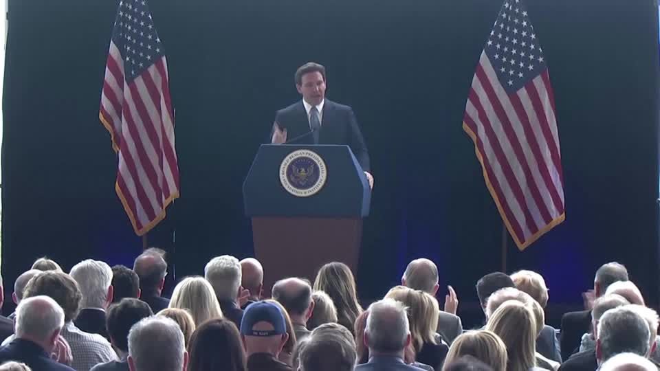 Video: Kalifornien: Republikaner Ron DeSantis wirbt um Wähler an der Westküste Video: Kalifornien: Republikaner Ron DeSantis wirbt um Wähler an der Westküste