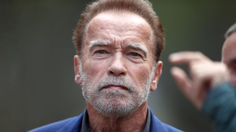Arnold Schwarzenegger im September 2022 im Konzentrationslager Auschwitz-Birkenau 