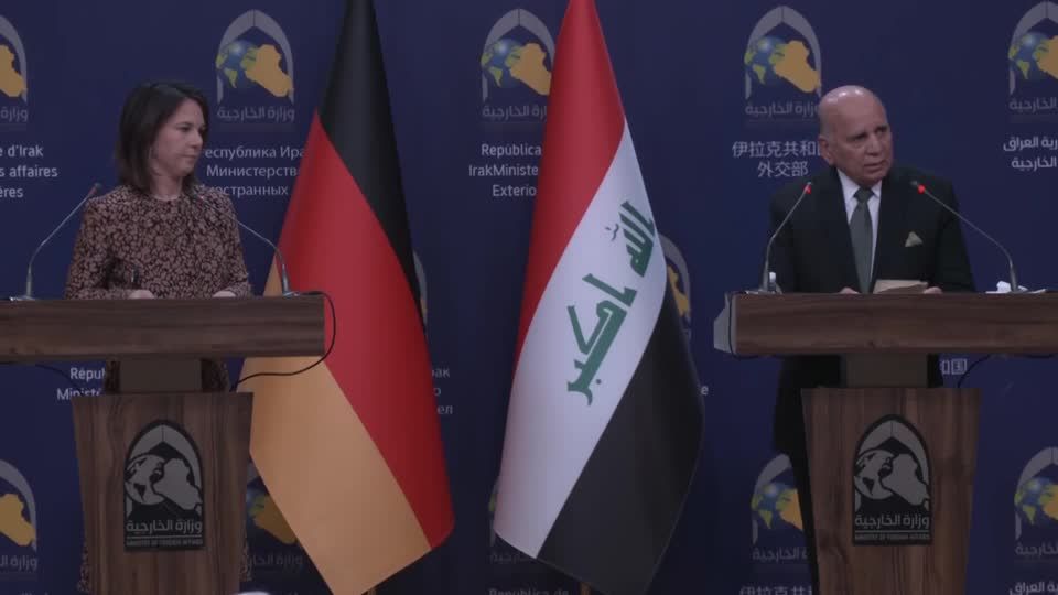 Video: Baerbock sichert Irak enge Zusammenarbeit zu