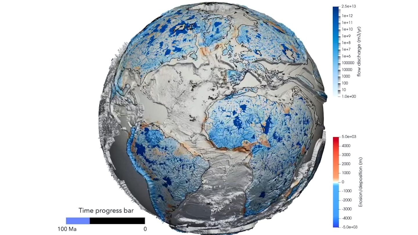 A new model shows how the Earth has changed in 100 million years