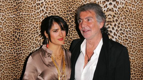 Salma Hayek und Roberto Cavalli bei der Eröffnung des Roberto Cavalli Store in Beverly Hills