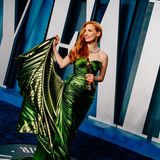 Jessica Chastain bei den Oscars 2022 in einem Galakleid von Gucci